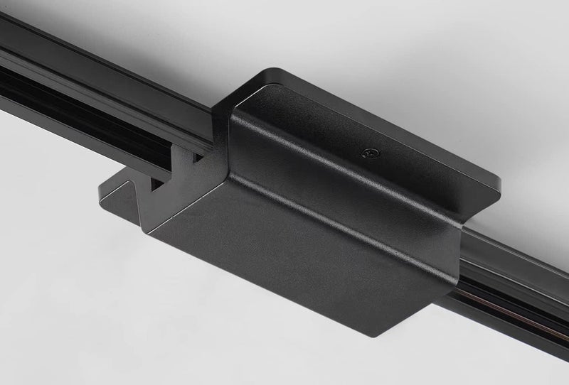 VANoopee H Track Floating Canopy Connector Black for Single Circuit H Type Rail, Cover Compatible With Halo System, LED Lighting Accessories Kit, Easy Install - Image 4
